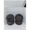 Image 1 : **Set of 4 Tires w/ Steel 4 Bolt  15" Rims, Cannot Ship