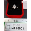 Image 1 : ^ 1 Ct GRA Certified Marquise Cut Moissanite Stone, VVS D Color w/40 Cubic Zirconia Stones in Marqui