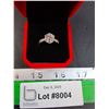 Image 1 : ^3 Ct GRA Certified Moissanite Stone w/34 Round Brilliant Cubic Zirconia Set in Sterling Silver Band