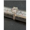 Image 4 : ^3 Ct GRA Certified Moissanite Stone w/34 Round Brilliant Cubic Zirconia Set in Sterling Silver Band