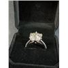 Image 5 : ^ 5 Ct GRA Certified Moissanite Stone w/14 Cubic Zirconia Set in Sterling Silver - Size 7