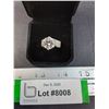 Image 1 : ^ 5 Ct GRA Certified Moissanite Stone w/130 Cubic Zirconia Set in Sterling Silver Band - Size 7