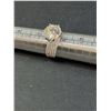 Image 3 : ^ 5 Ct GRA Certified Moissanite Stone w/130 Cubic Zirconia Set in Sterling Silver Band - Size 7