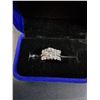Image 3 : ^ 2 Ct GRA Moissanite Stone w/34 Cubic Zirconia & Sterling Silver Ring Jacket w/52 Cubic Zirconia- S