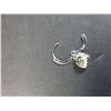Image 4 : ^ 1 Ct GRA Certified Moissanite Stones Bluish Green Color w/50 Cubic Zirconia Set in Sterling Silver
