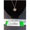 Image 1 : ^ 1 Ct GRA Certified Moissanite Stone w/40 Cubic Zirconia Set in Dual Halos Sterling Silver Pendant 