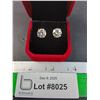 Image 1 : ^ 6 Ct GRA Certified Moissanite Stones Set in Sterling Silver Stud Earrings