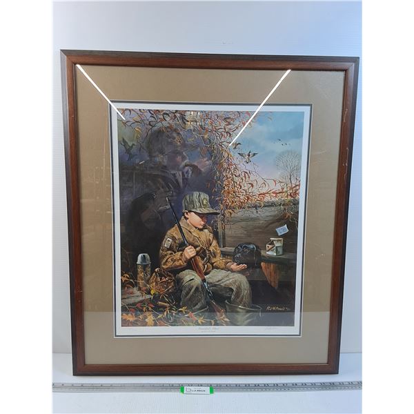 * Ducks Unlimited "Granddad's Blind" Print Picture - 29" x 33" - CANNOT SHIP