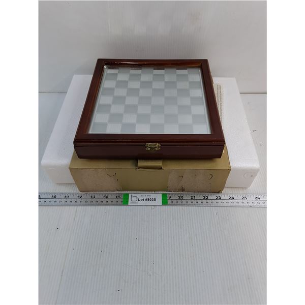 NIB Chess and Checker Board with Pieces