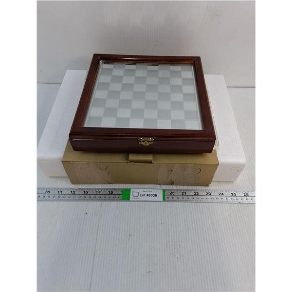 NIB Chess and Checker Board with Pieces