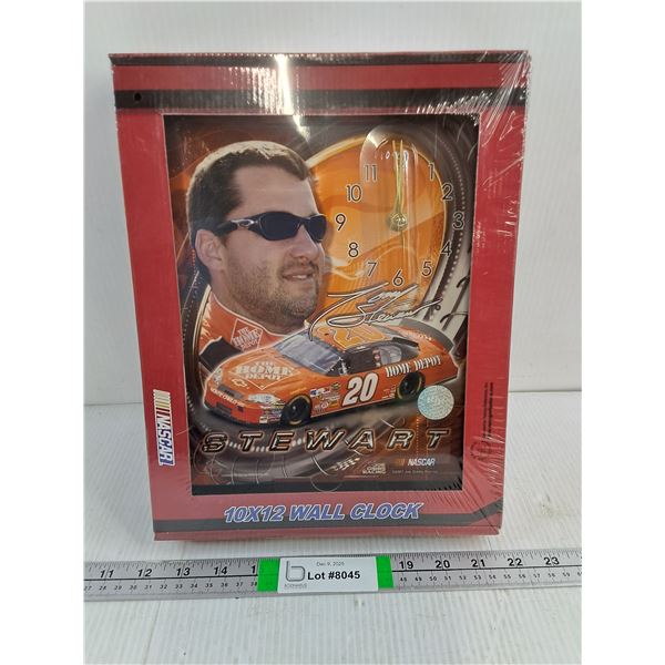 Nascar 10"x12" Wall Clock-Stewart-sealed