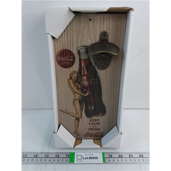 (1) Coca Cola Wall Mount Bottle Opener-6"x12"