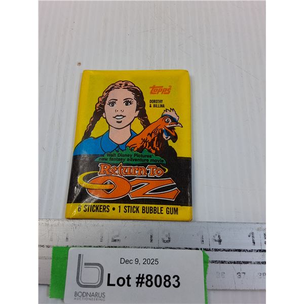 Topps Return to Oz Stickers & Bubble Gum Set - Unopened