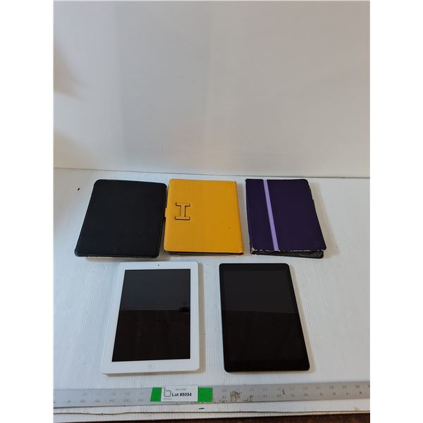 (2) Apple Ipads (as is), (3) Apple Ipad Cases