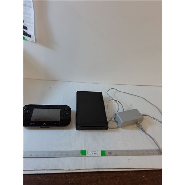 Black 10" Wii U Game Console, PT Nintendo Wii U Console, Adapter Power Cord