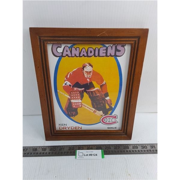 Enlarged Framed Picture of Ken Dryden Rookie Card - 10" x 12"