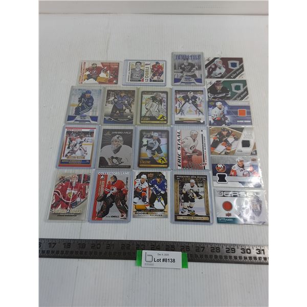 (21) Assorted NHL Sleeved Collector Cards - Authenticity Not Guaranteed