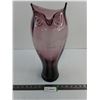 Image 1 : Purple Glass Owl Vase - 16" High -PICK UP