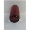 Image 2 : Modern Red Glass Vase - 8" High