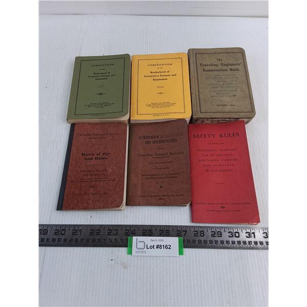 (6) Canadian & American Railway Rule Books from 1930's - 1960's