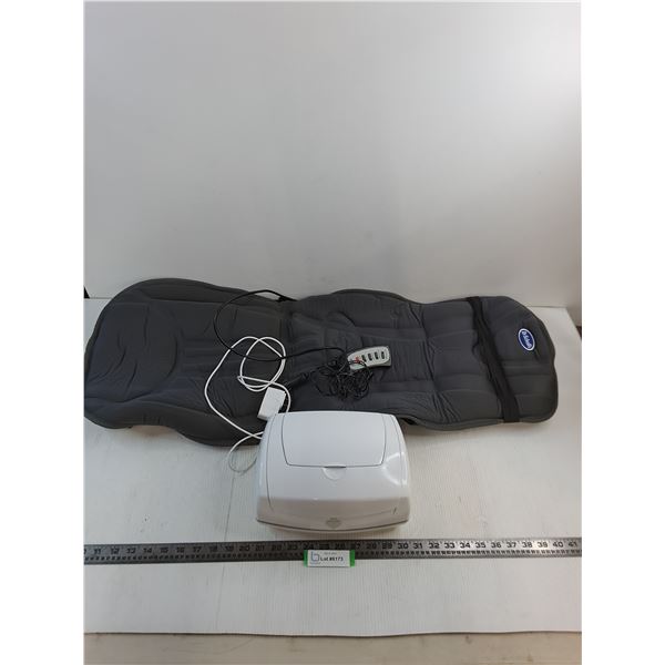 Dr.Scholl's Automotive Vibration/Heat Seat Cover, Prince Lionheart Baby Wipes Warmer - Powers On