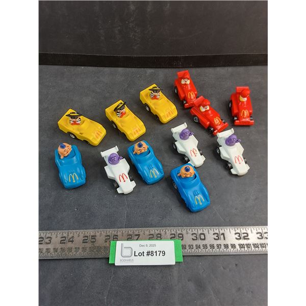 (12) Wind-up McDonald's Toy Vehicles