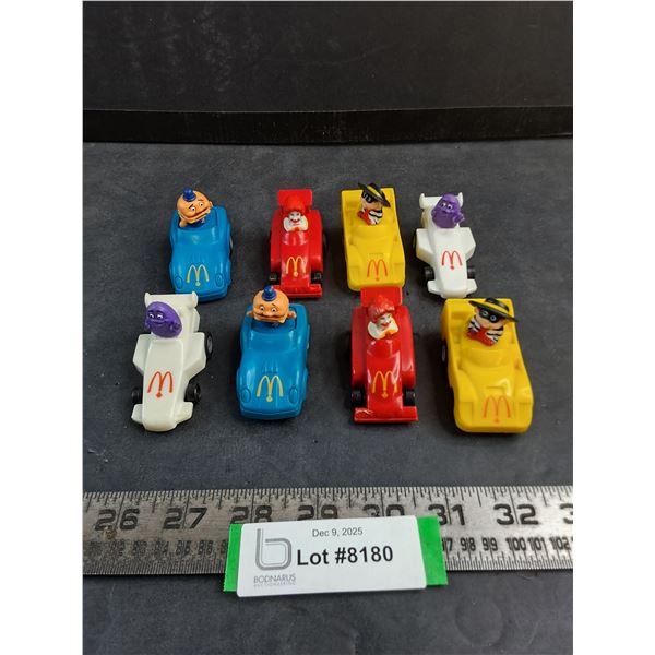 (8) Wind-up McDonald's Toy Vehicles