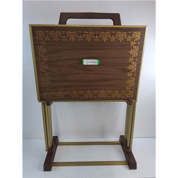 * Set of 4 TV Trays & Holder - 33x22x11" - Pickup Only
