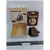 Image 1 : Vintage Brown Horse Head Clothes Brush from Japan, Vintage Weider Hand Exerciser Empty Box