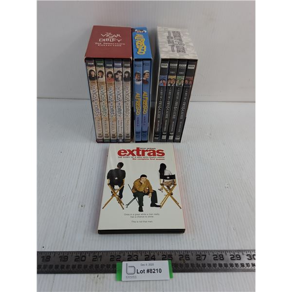 (3) DVD Box Sets (Vicar of Dibley, Alfresco, Fry & Laurie), Extras