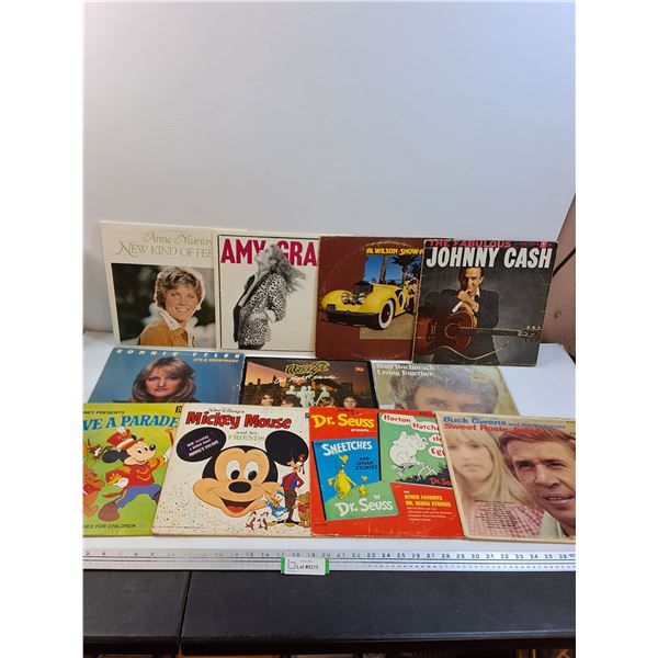 (11) Records: Disney, Anne Murray, Amy Grant, Dr. Suess, Johnny Cash, Misc