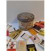 Image 2 : Old Chum Tobacco Tin w/Collector Matches Lot