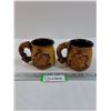 Image 1 : (2) Handmade Ceramic Mythical Dragon & Warrior Style Mugs