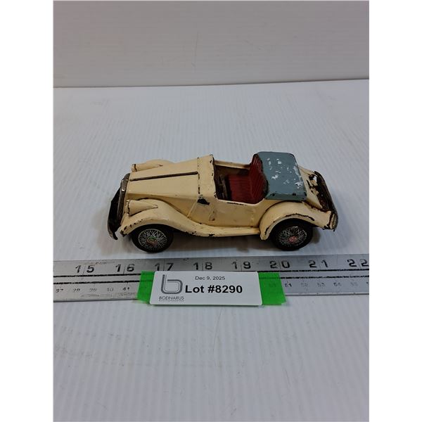 Vintage Tin 1955 Style Midget Roadster Toy Car - 6" Long