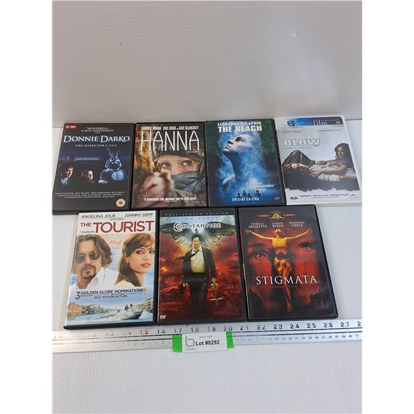 (7) DVDS: Donnie Darko, Tourist, Constantine, Blow, Misc