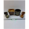 Image 1 : (4) Vases: Boots & Square & Round