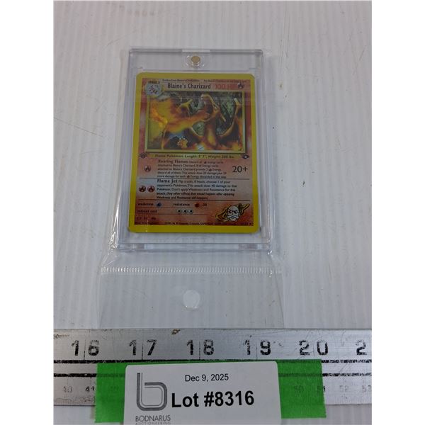 Pokemon Card: Blaines Charizard - 1999-2000 Edition - CANNOT GUARANTEE AUTHENTICATION