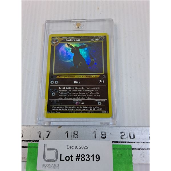 Pokemon Card: Umbreon - 2001 Edition - CANNOT GUARANTEE AUTHENTICATION