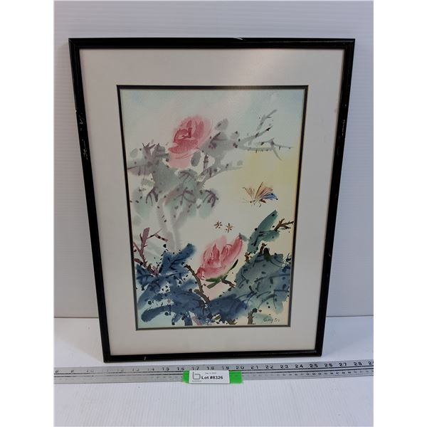 Watercolor Painting in Frame  - 15" x 20"