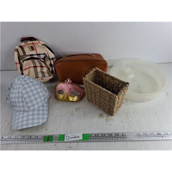 Baseball Hat, Carnival Mask, Bags, Misc