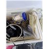 Image 5 : Power Bars, AM/FM Radio Alarms, Fly Swatter, Misc Cords, Telephones, Plastic Crate, Misc, As Is