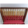 Image 2 : Eaton Haddon Hall Gold Plated Silverware Set - Dining Forks, Spoons, Knives, Cannot Authenticate