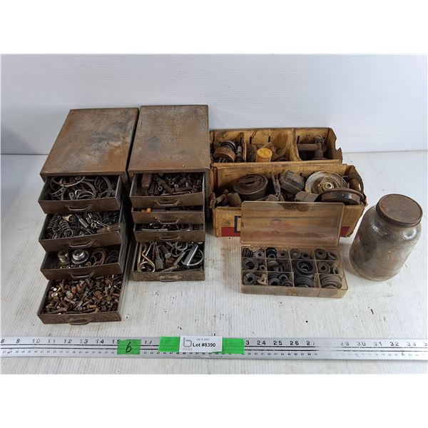 Bolts, Retainer Rings, Springs, Rubber Grommets, Assorted Hardware, Cannot Ship