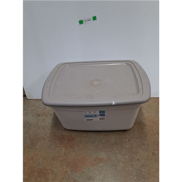 *Snap It Plastic Storage Tote with Lid, Cannot Ship, 24" x 17" x 13"