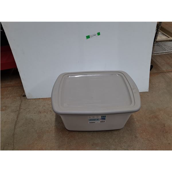 *Snap It Plastic Storage Tote with Lid, Cannot Ship, 24" x 17" x 13"
