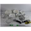 Image 1 : Casserole Dishes with Lids, Strainer, Tupperware Measuring Scoop, Pan Handles, Misc - PICK UP