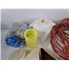 Image 2 : Tupperware Containers, Extension Cord - Approx 9', Plastic Spatula, Measuring Pitcher, Misc