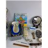 Image 4 : Childrens Book, (2) Desk Mirrors, Vintage Spoons, Desk Fan, Umbrella, Recorder,Misc- Cannot Ship