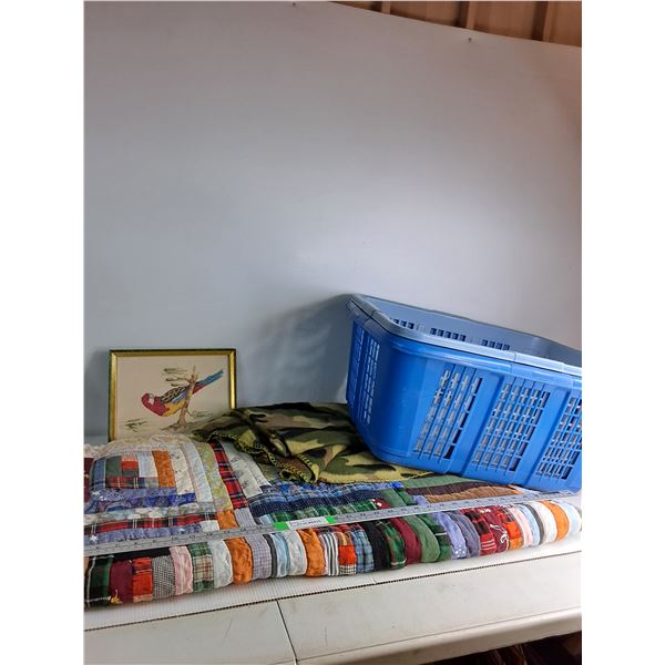 Picture, Quilt,Blanket, (2) Laundry Baskets Up to 20"x14"x13"-Cannot Ship