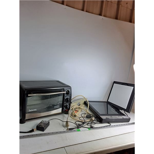 Bravetti Toaster Oven (powers on), Power Cords, Epson Photocopier (as is)- Cannot Ship